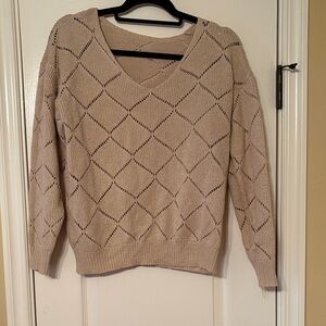 Women's Beige Knit Sweater